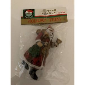 NOS VTG Kurt Adler Holiday Trim Old World Santa Toys Christmas Ornament China